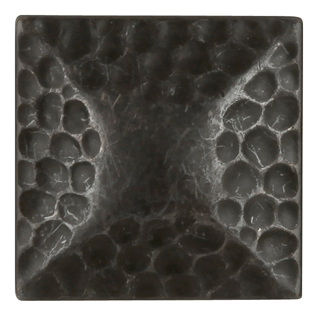 Craftsman Knob 1-1/4 Inch Square Black Iron Finish