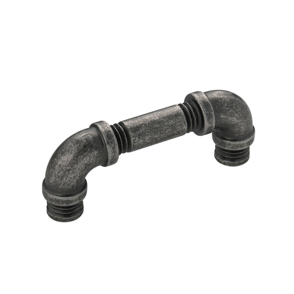 Pipeline Pull 3 Inch Center to Center Black Nickel Vibed