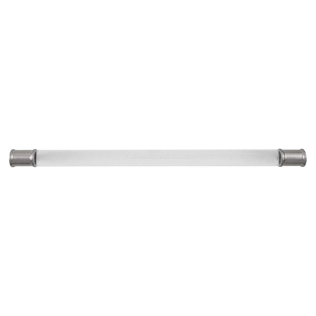 Midway Pull 12 Inch Center to Center Crysacrylic with Satin Nickel Finish