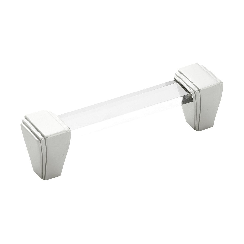 Belleclaire Pull 3-3/4 Inch (96mm) Center to Center Crysacrylic with Polished Nickel