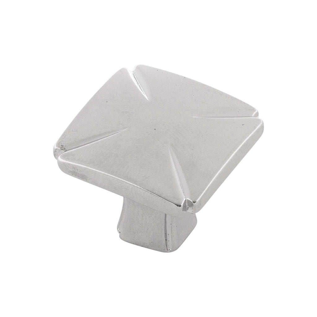 Bridges Knob 1-3/16 Inch Square Chrome Finish