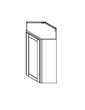 Hampton Pewter 24 in. Wide x 12 in. Deep x 42 in. Tall - Diagonal Wall Shaker Cabinet
