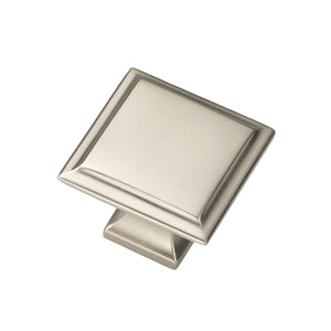 Studio II Knob 1-1/4 Inch Square Satin Nickel