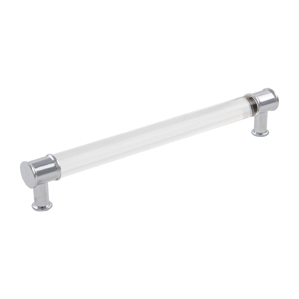 Midway Pull 8-13/16 Inch (224mm) Center to Center Crysacrylic with Chrome