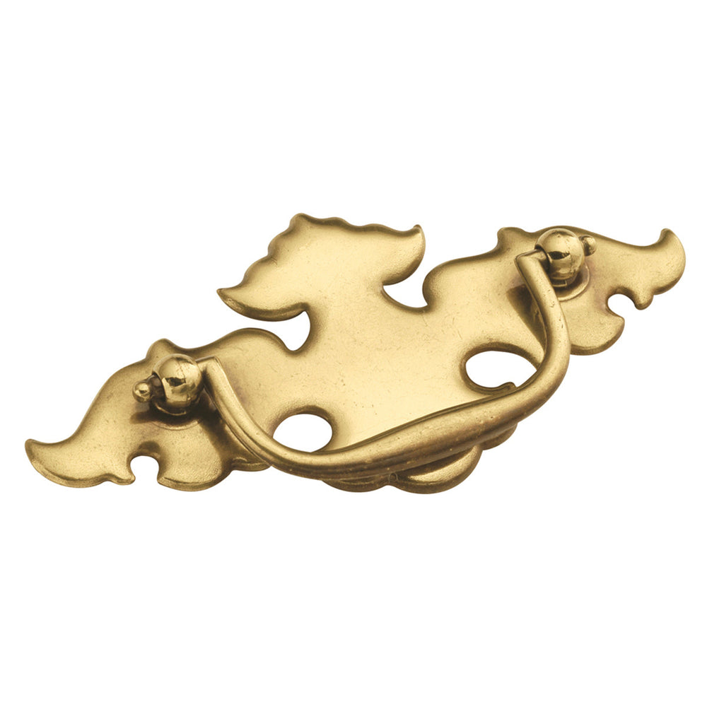 Manor House Backplate Pull 3 Inch Center to Center Lancaster Hand Polished