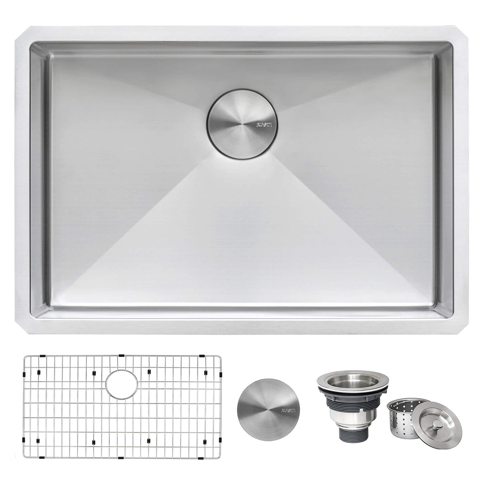 28-inch Undermount 16 Gauge Stainless Steel Sink  Single Bowl