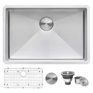 28-inch Undermount 16 Gauge Stainless Steel Sink  Single Bowl