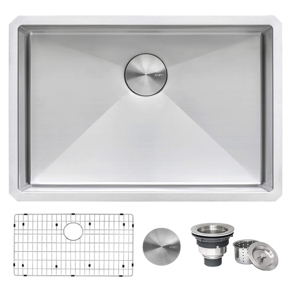 28-inch Undermount 16 Gauge Stainless Steel Sink  Single Bowl