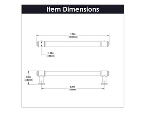 Piper Pull 6-5/16 Inch (160mm) Center to Center Satin Nickel