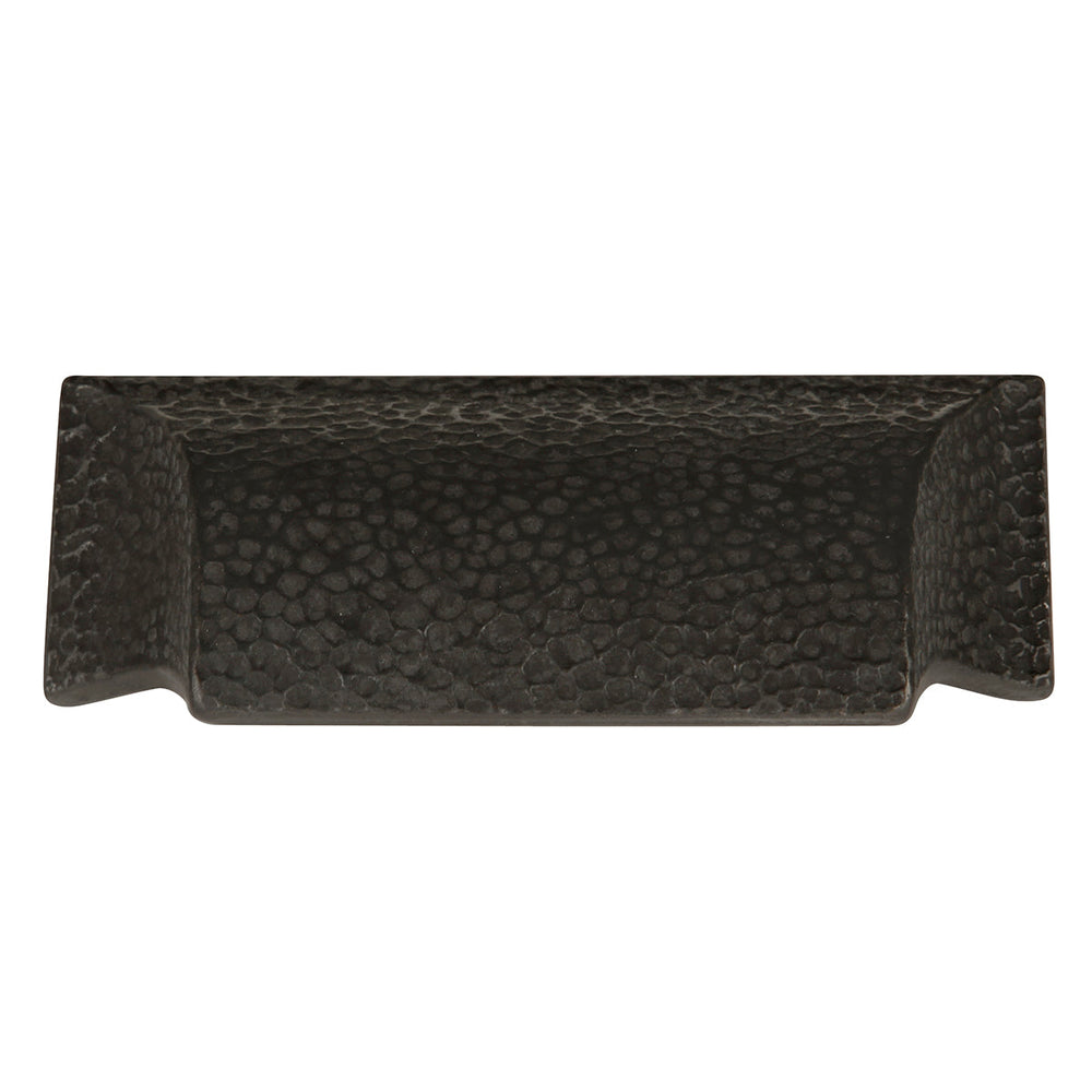Mountain Lodge Cup Pull 3-3/4 Inch (96mm) Center to Center Black Iron