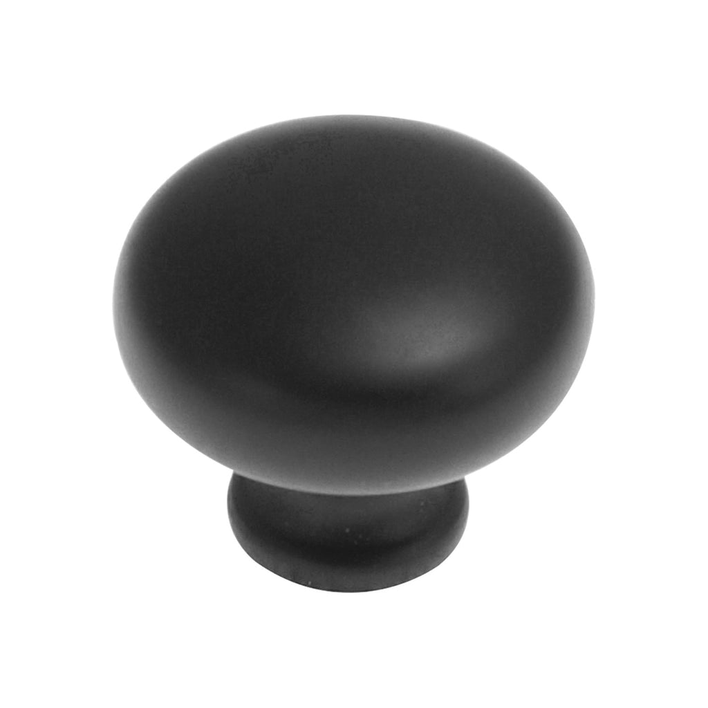 Cottage Knob 1-1/4 Inch Diameter Matte Black Finish