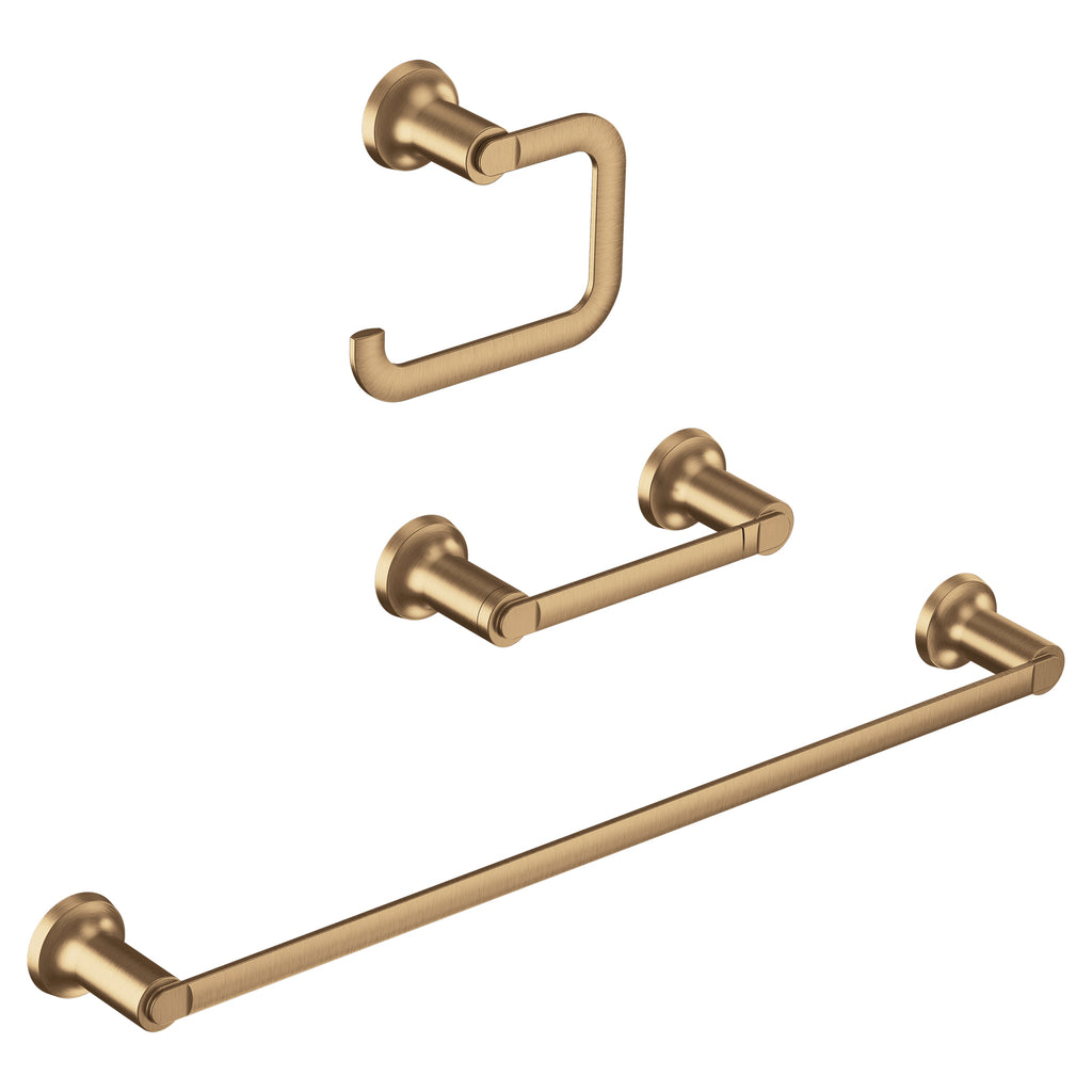 MOEN® Zyla™  Bronzed Gold 3 PC Bath Hardware Kit