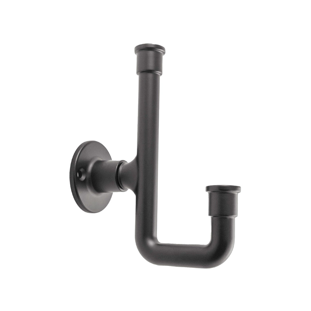 Urbane Hook 1-1/4 Inch Center to Center Matte Black Finish
