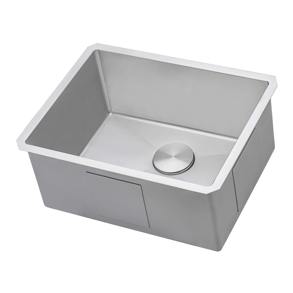 23" x 18" x 12" Deep Laundry Utility Sink Rounded Corners Undermount 16 Gauge Stainless Steel