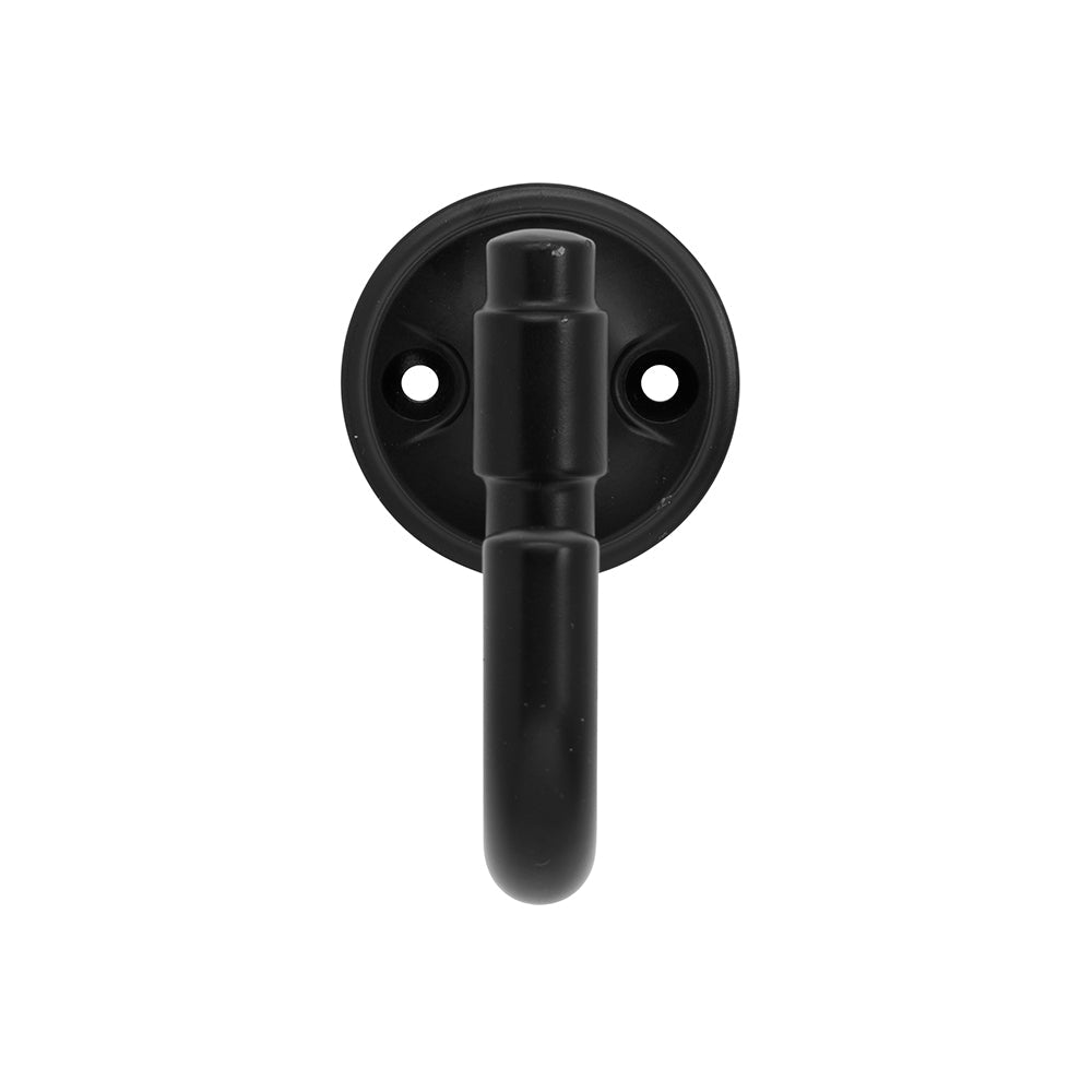 Piper Hook 1-1/8 Inch Center to Center Matte Black Finish