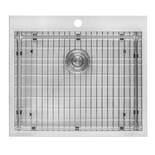 Topmount Laundry 22" x 22" x 12" Deep Utility Sink 16 Gauge Stainless Steel