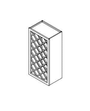 Hampton Pewter 18 in. Wide x 12 in. Deep x 36 in. Tall - Wine Rack Shaker Cabinet