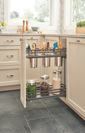 Euro Pullout 6.5'' Utensil Organizer GRY