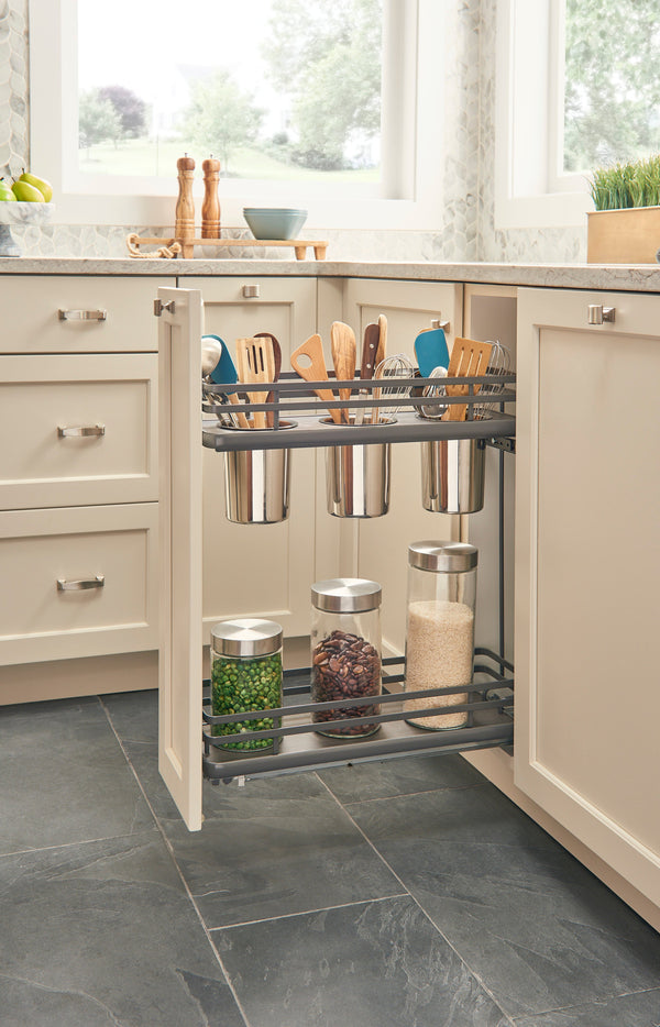Euro Pullout 6.5'' Utensil Organizer GRY