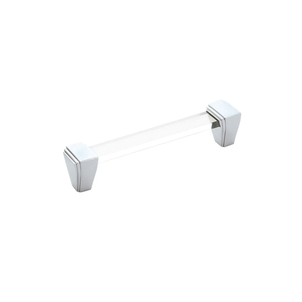 Belleclaire Pull 5-1/16 Inch (128mm) Center to Center Crysacrylic with Polished Nickel Finish