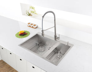 Topmount 33x22 w/ platform 60/40 L Double Basin Sink
