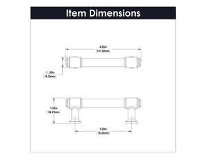 Piper Pull 3 Inch Center to Center Satin Nickel