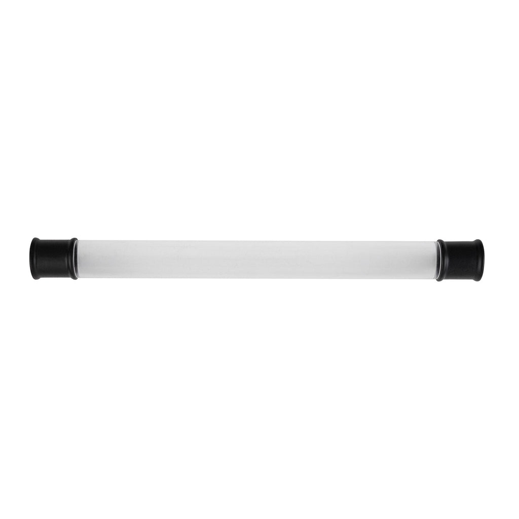 Midway Pull 7-9/16 Inch (192mm) Center to Center Crysacrylic with Matte Black Finish