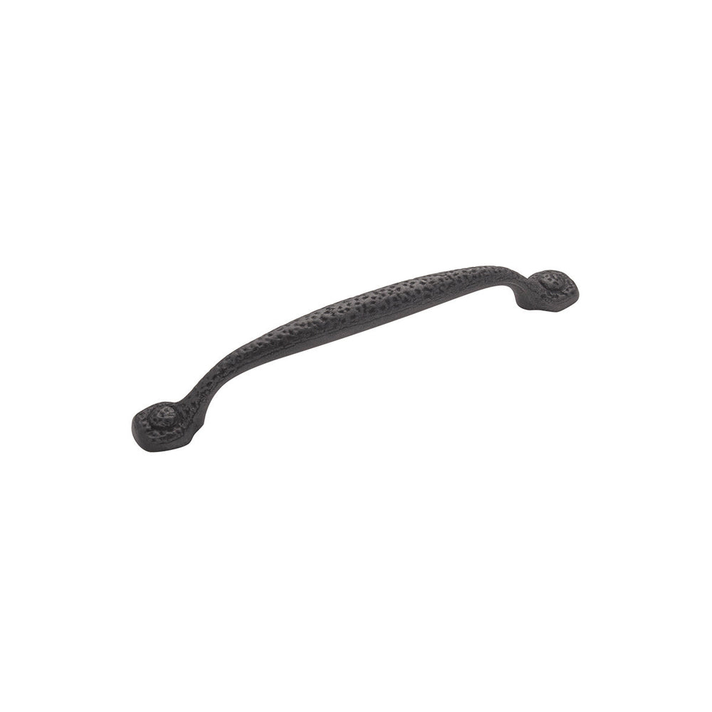 Refined Rustic Pull 6-5/16 Inch (160mm) Center to Center Black Iron