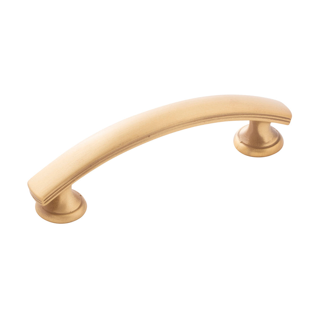 American Diner Pull 3 Inch Center to Center Brushed Golden Brass Finish