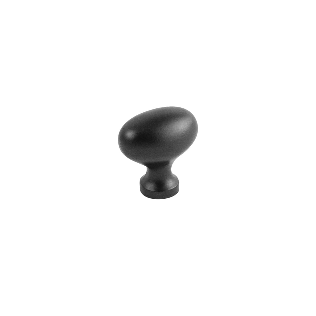 Williamsburg Knob 1-1/4 Inch X 13/16 Inch Matte Black Finish