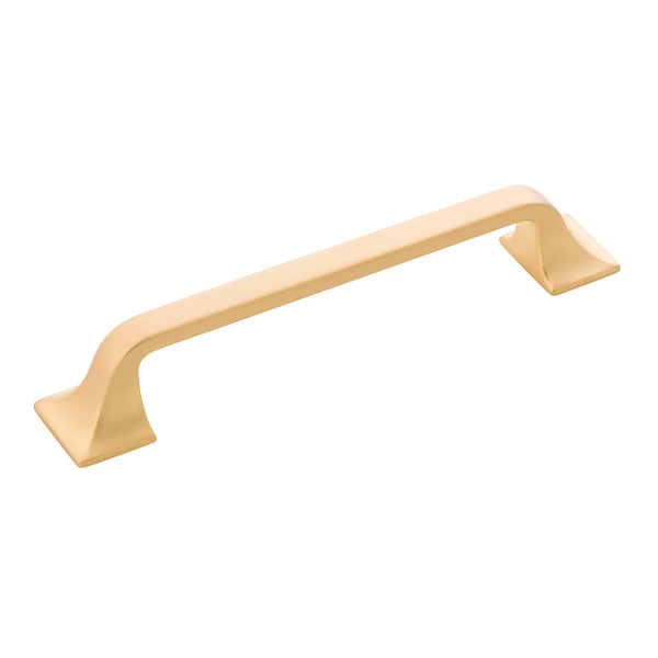 Forge Pull 5-1/16 Inch (128mm) Center to Center Brushed Golden Brass