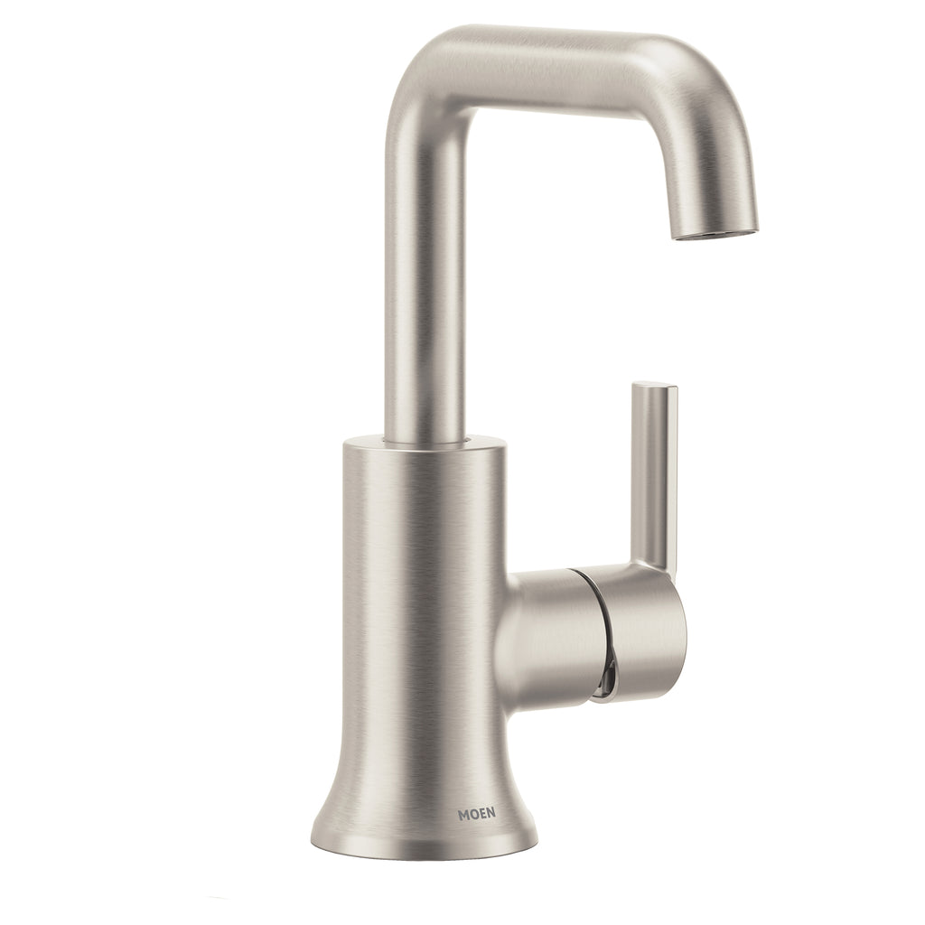 MOEN® Zyla™  One-Handle Spot Resist Brushed Nickel High-Arc Bathroom Faucet