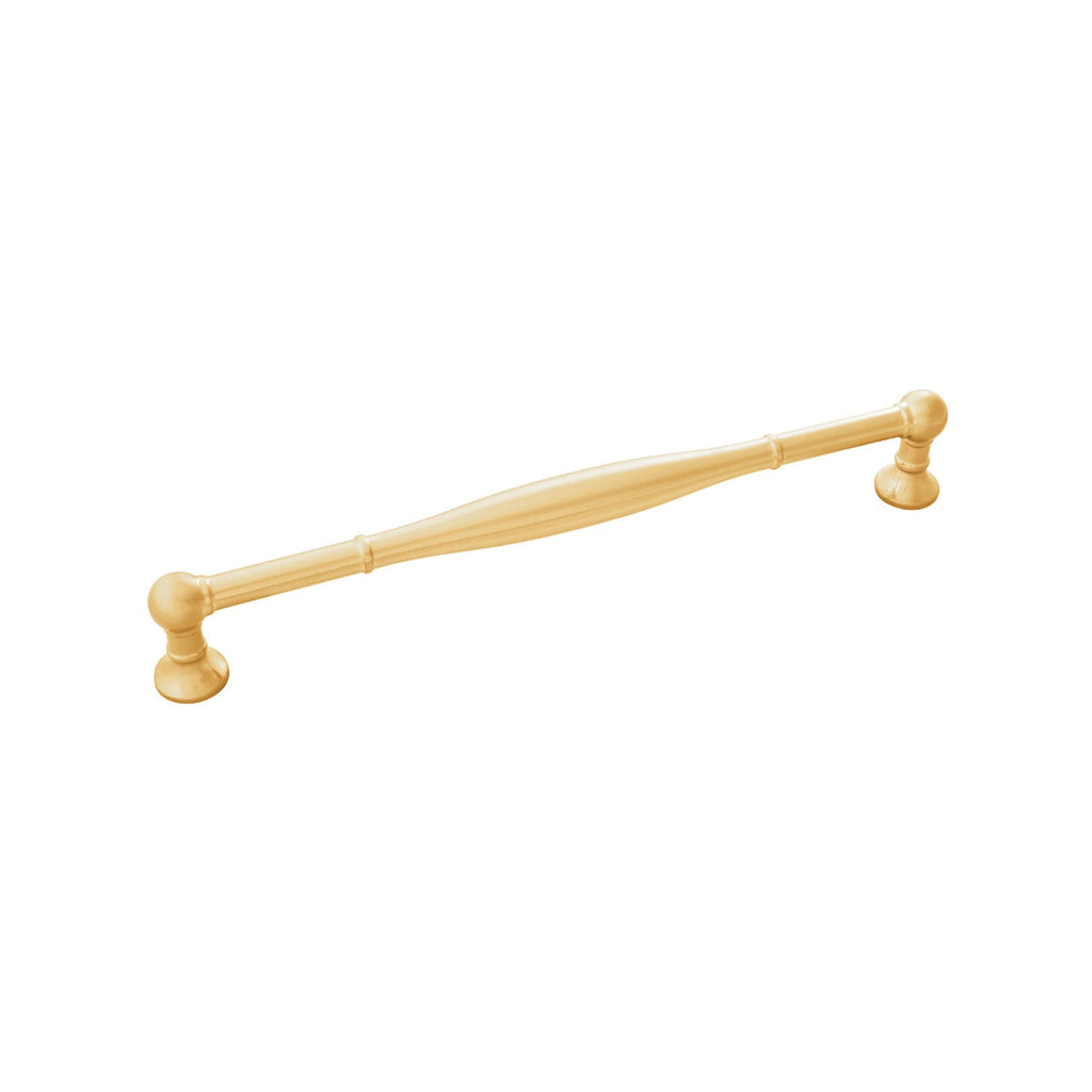 Fuller Pull 8-13/16 Inch (224mm) Center to Center Brushed Golden Brass Finish