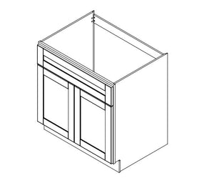 Hampton Pewter 33 in. Wide x 24 in. Deep x 34.5 in. Tall - Sink Base Shaker Cabinet