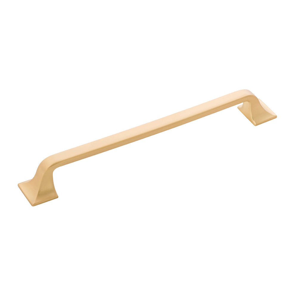 Forge Pull 7-9/16 Inch (192mm) Center to Center Brushed Golden Brass