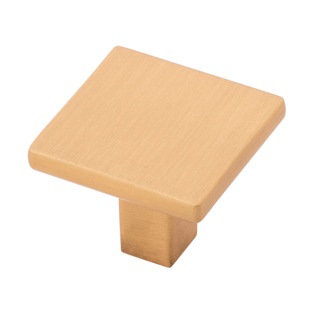 Skylight Knob 1-1/4 Inch Square Brushed Golden Brass Finish
