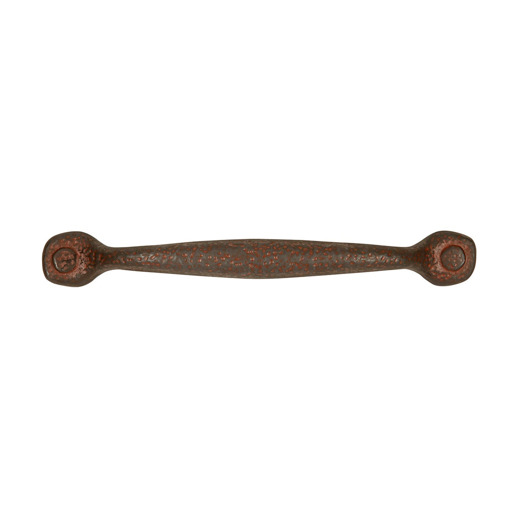 Refined Rustic Pull 5-1/16 Inch (128mm) Center to Center Rustic Iron Finish