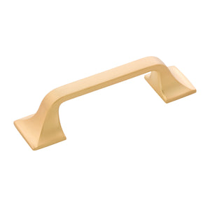 Forge Pull 3 Inch Center to Center Brushed Golden Brass