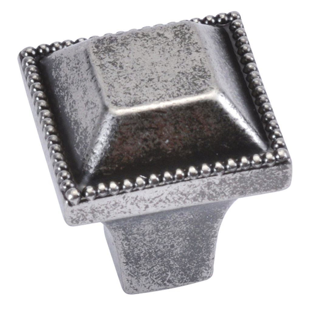Altair Knob 1 Inch Square Black Nickel Vibed Finish