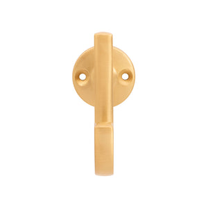 Woodward Hook 1-1/8 Inch Center to Center Brushed Golden Brass