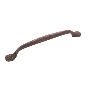 Refined Rustic Pull 7-9/16 Inch (192mm) Center to Center Rustic Iron