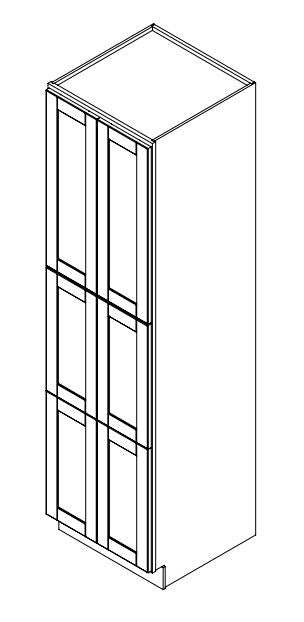 Hampton Pewter 24 in. Wide x 24 in. Deep x 90 in. Tall - Pantry Shaker Cabinet