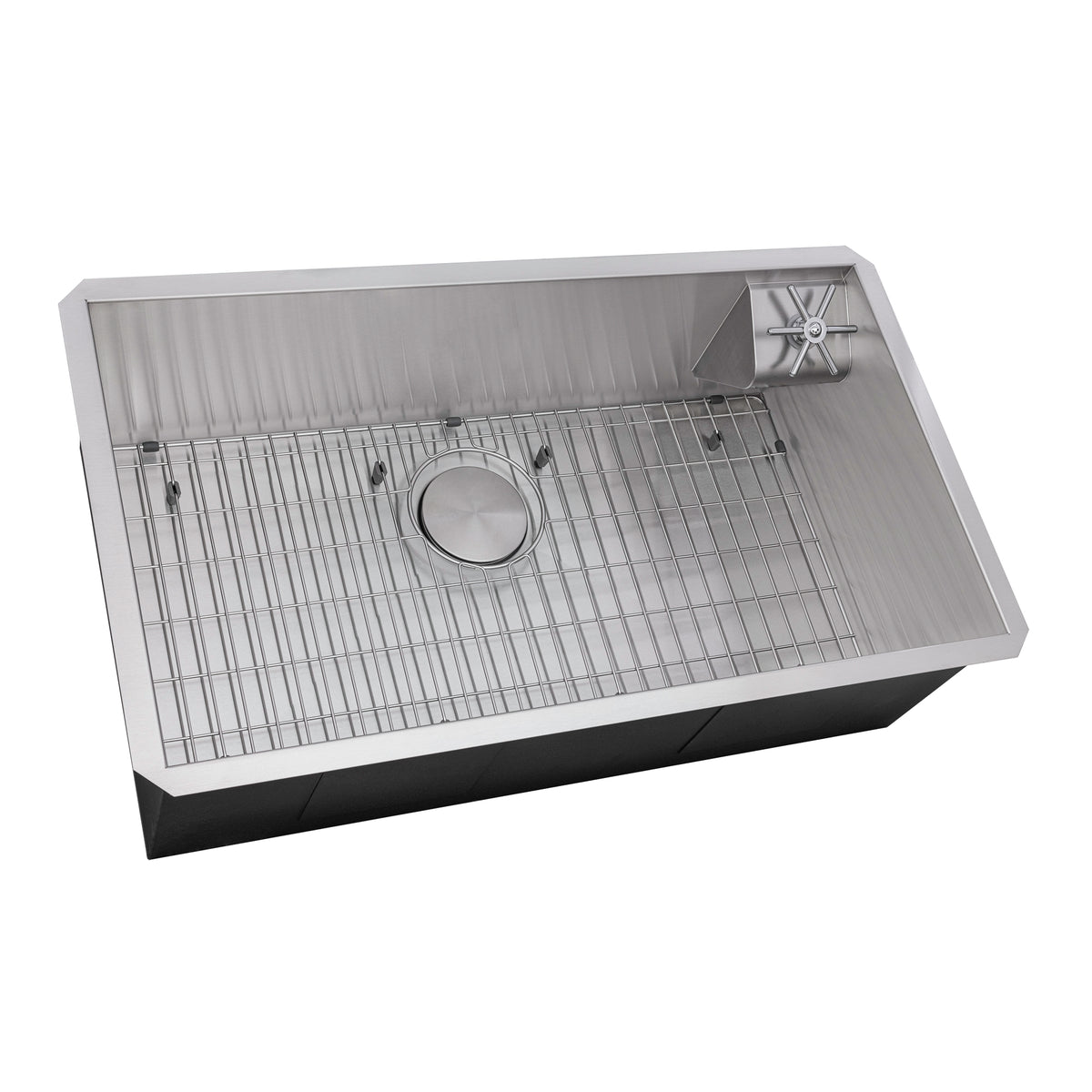 16 cup glass bowl Glass Rinser and Sink Combo 30-inch Undermount 16 Gauge Stainless Stee