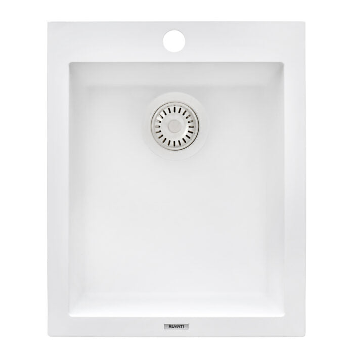 Granite Topmount 16x20 Single Basin Sink Artic White