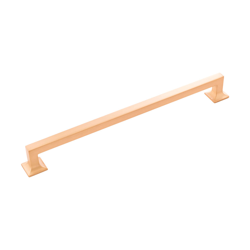 Studio Pull 12 Inch Center to Center Brushed Golden Brass