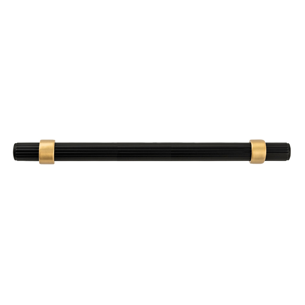 Sinclaire Pull 6-5/16 Inch (160mm) Center to Center Matte Black & Brushed Golden Brass Finish