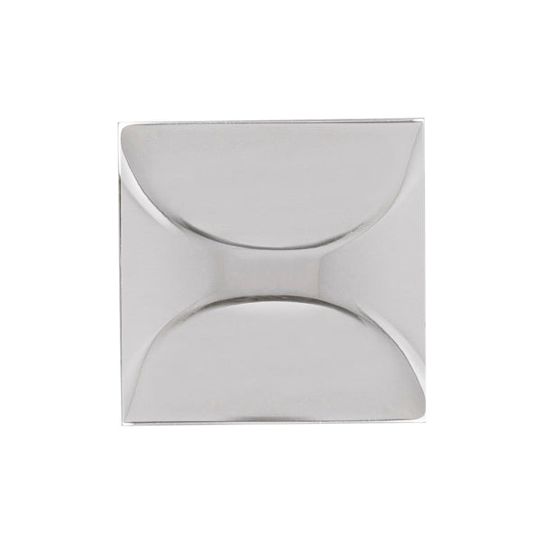 Crest Knob 1-1/4 Inch Square Chrome