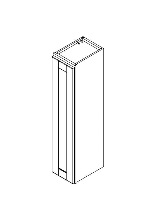 Hampton Pewter 9 in. Wide x 12 in. Deep x 42 in. Tall - Wall Shaker Cabinet
