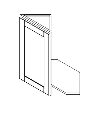 Platinum Grey 17 in. Wide x 12 in. Deep x 30 in. Tall - Wall Angle Shaker Cabinet