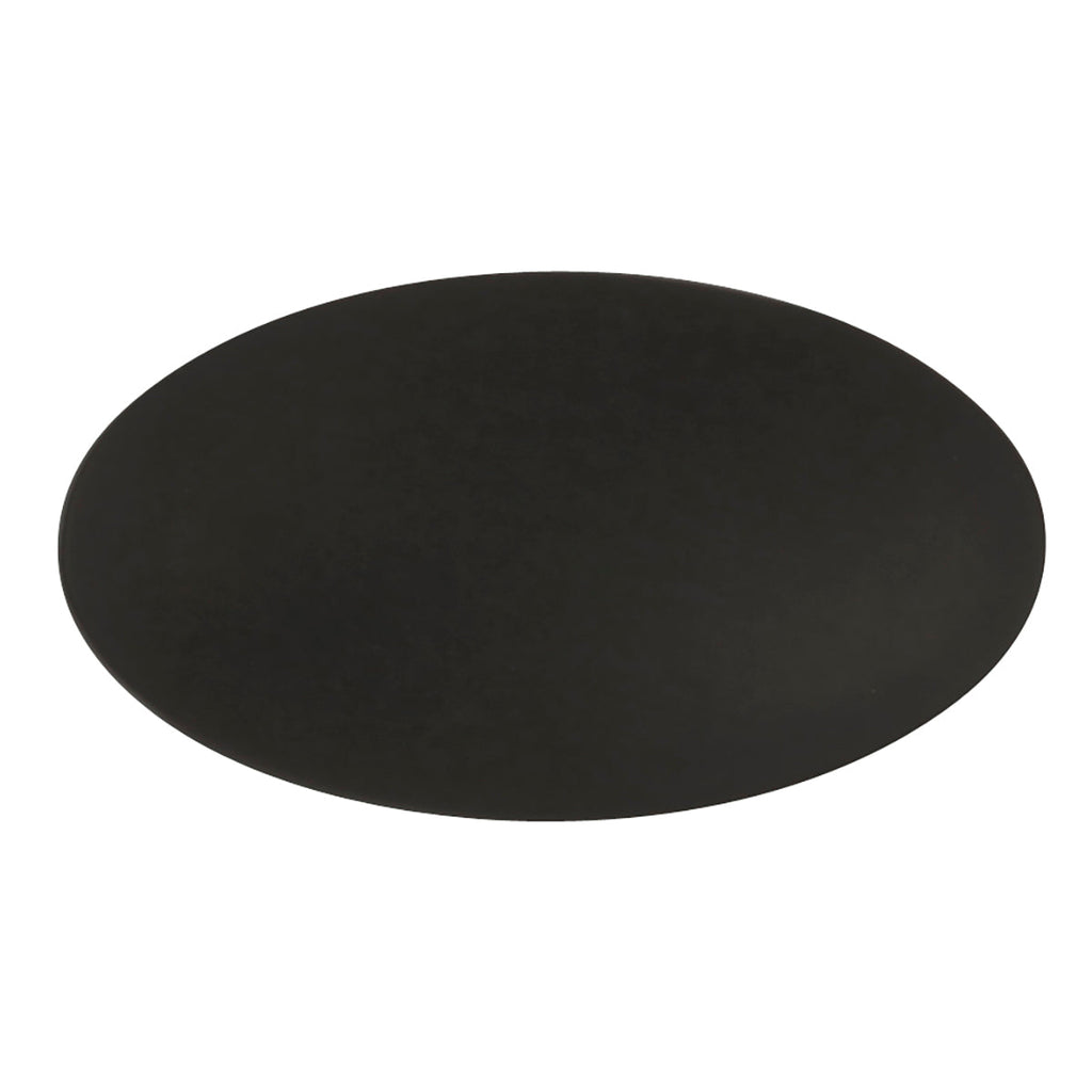 Luna Knob Oval 1-5/8 Inch x 15/16 Inch Matte Black Finish
